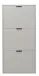 Schuhkipper >Bonnie< in kreidegrau matt lack - 61x126x25cm (BxHxT)