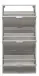 Schuhkipper >Bonnie< in kreidegrau matt lack - 61x126x25cm (BxHxT)