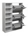 Schuhschrank >Bonnie< in kreidegrau matt lack - 95x126x25cm (BxHxT)