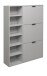 Schuhschrank >Bonnie< in kreidegrau matt lack - 95x126x25cm (BxHxT)