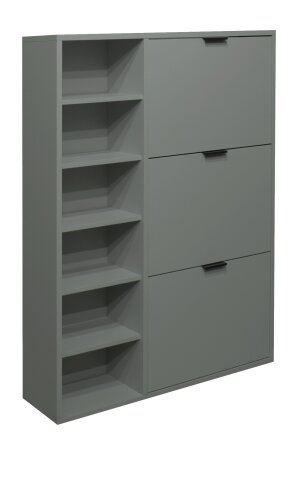 Schuschrank >Bonnie< in pine green matt lack - 95x126x25cm (BxHxT)