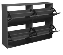 Schuhkipper >Bonnie< in anthrazit matt lack - 120x86x25cm (BxHxT)