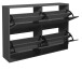 Schuhkipper >Bonnie< in anthrazit matt lack - 120x86x25cm (BxHxT)