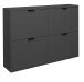 Schuhkipper >Bonnie< in anthrazit matt lack - 120x86x25cm (BxHxT)