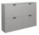 Schuhkipper >Bonnie< in kreidegrau matt lack - 120x86x25cm (BxHxT)