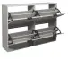 Schuhkipper >Bonnie< in kreidegrau matt lack - 120x86x25cm (BxHxT)