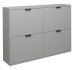 Schuhkipper >Bonnie< in kreidegrau matt lack - 120x86x25cm (BxHxT)