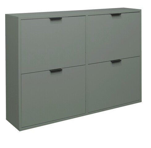 Schuhkipper >Bonnie< in pine green matt lack - 120x86x25cm (BxHxT)
