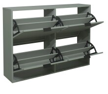 Schuhkipper >Bonnie< in pine green matt lack - 120x86x25cm (BxHxT)