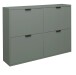 Schuhkipper >Bonnie< in pine green matt lack - 120x86x25cm (BxHxT)