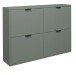 Schuhkipper >Bonnie< in pine green matt lack - 120x86x25cm (BxHxT)