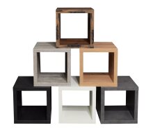 Regalwürfel >Cube< in schwarzstahl - 40x41x40cm (BxHxT)