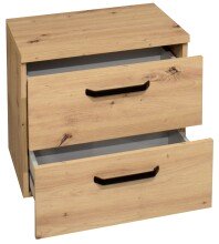 Nachtkommode >Klipp< in asteiche - 50x50x35cm (BxHxT)