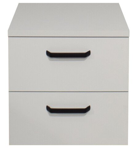 Nachtkommode >Klipp< in kreidegrau matt lack - 50x50x35cm (BxHxT)