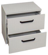 Nachtkommode >Klipp< in kreidegrau matt lack - 50x50x35cm (BxHxT)
