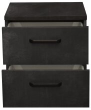 Nachtkommode >Klipp< in schwarzstahl - 50x50x35cm...
