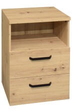 Nachtkommode >Klipp< in asteiche - 50x73x35cm (BxHxT)