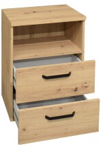 Nachtkommode >Klipp< in asteiche - 50x73x35cm (BxHxT)