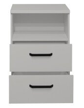 Nachtkommode >Klipp< in kreidegrau matt lack - 50x73x35cm (BxHxT)