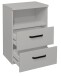 Nachtkommode >Klipp< in kreidegrau matt lack - 50x73x35cm (BxHxT)
