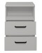 Nachtkommode >Klipp< in kreidegrau matt lack - 50x73x35cm (BxHxT)