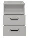 Nachtkommode >Klipp< in kreidegrau matt lack - 50x73x35cm (BxHxT)