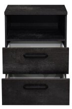Nachtkommode >Klipp< in schwarzstahl - 50x73x35cm (BxHxT)