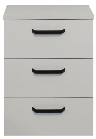 Nachtkommode >Klipp< in kreidegrau matt lack - 50x73x35cm (BxHxT)