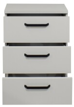 Nachtkommode >Klipp< in kreidegrau matt lack - 50x73x35cm (BxHxT)