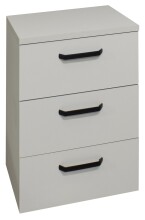 Nachtkommode >Klipp< in kreidegrau matt lack - 50x73x35cm (BxHxT)