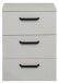 Nachtkommode >Klipp< in kreidegrau matt lack - 50x73x35cm (BxHxT)