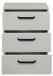 Nachtkommode >Klipp< in kreidegrau matt lack - 50x73x35cm (BxHxT)