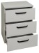 Nachtkommode >Klipp< in kreidegrau matt lack - 50x73x35cm (BxHxT)