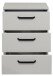 Nachtkommode >Klipp< in kreidegrau matt lack - 50x73x35cm (BxHxT)