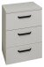 Nachtkommode >Klipp< in kreidegrau matt lack - 50x73x35cm (BxHxT)