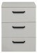 Nachtkommode >Klipp< in kreidegrau matt lack - 50x73x35cm (BxHxT)