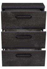 Nachtkommode >Klipp< in schwarzstahl - 50x73x35cm (BxHxT)