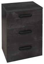 Nachtkommode >Klipp< in schwarzstahl - 50x73x35cm (BxHxT)