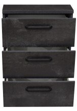 Nachtkommode >Klipp< in schwarzstahl - 50x73x35cm...