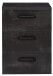 Nachtkommode >Klipp< in schwarzstahl - 50x73x35cm (BxHxT)