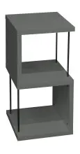 Regal >Sticks< in pine green matt lack - 33x65x33cm...