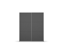 Schwebetürenschrank >Aurelia< in grau metallic - 175x210x59 (BxHxT)
