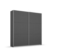 Schwebetürenschrank >Aurelia< in grau metallic - 175x210x59 (BxHxT)