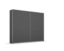 Schwebetürenschrank >Aurelia< in grau metallic - 218x210x59 (BxHxT)