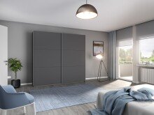 Schwebetürenschrank >Aurelia< in grau metallic...