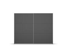 Schwebetürenschrank >Aurelia< in grau metallic - 261x210x59 (BxHxT)