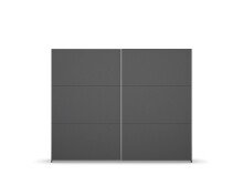 Schwebetürenschrank >Aurelia< in grau metallic - 261x210x59 (BxHxT)