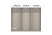 Schwebetürenschrank >Aurelia< in grau metallic - 261x210x59 (BxHxT)