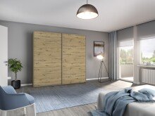 Schwebetürenschrank >Aurelia< in Eiche Artisan...