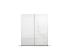 Schwebetürenschrank >Aurelia< in weiß Hochglanz - 175x210x59 (BxHxT)